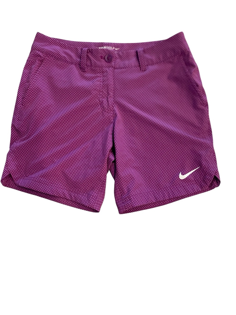 Nike Golf Shorts Womens Purple Polka Dot Dri-FIT Tour Performance 6